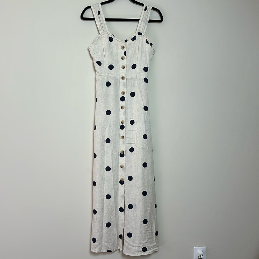Sincerely Jules Polka Dot Maxi Dress - White and Black